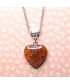Pendentif Cœur en Agate orange