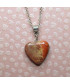 Pendentif Cœur en Jaspe rouge