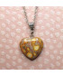 Pendentif Cœur en Agate crazy beige