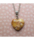 Pendentif Cœur en Agate crazy beige