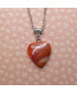 Pendentif Cœur en Jaspe rouge