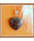 Pendentif Cœur en Jaspe sanguin