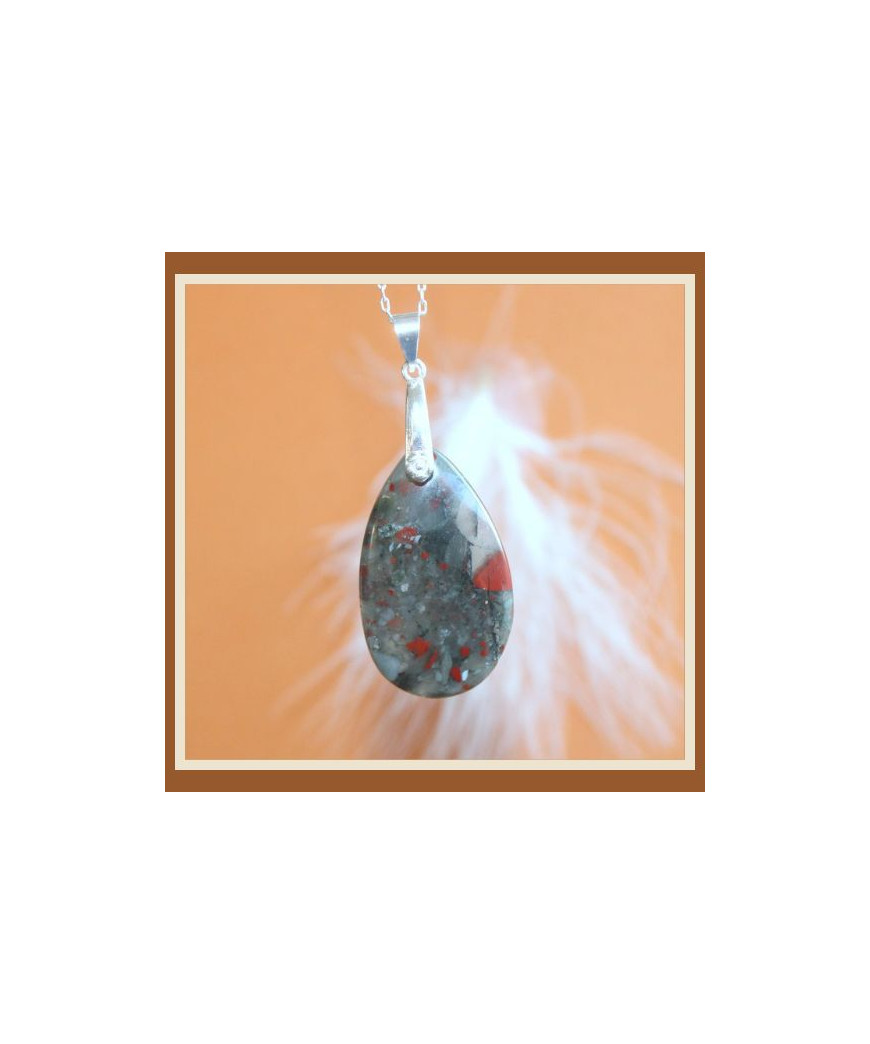 Pendentif en Jaspe sanguin