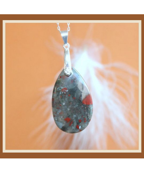 Pendentif en Jaspe sanguin