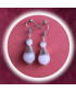 Boucles d'oreilles en Quartz rose