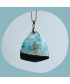 Pendentif Agate noire et bleue