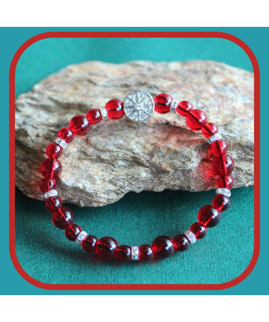Bracelet en Agate rouge