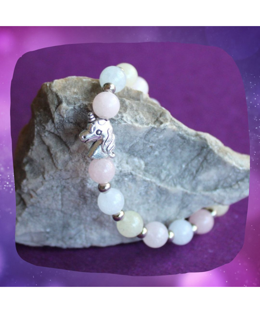 Bracelet Licorne en Morganite