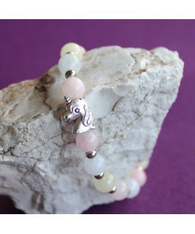 Bracelet Licorne en Morganite