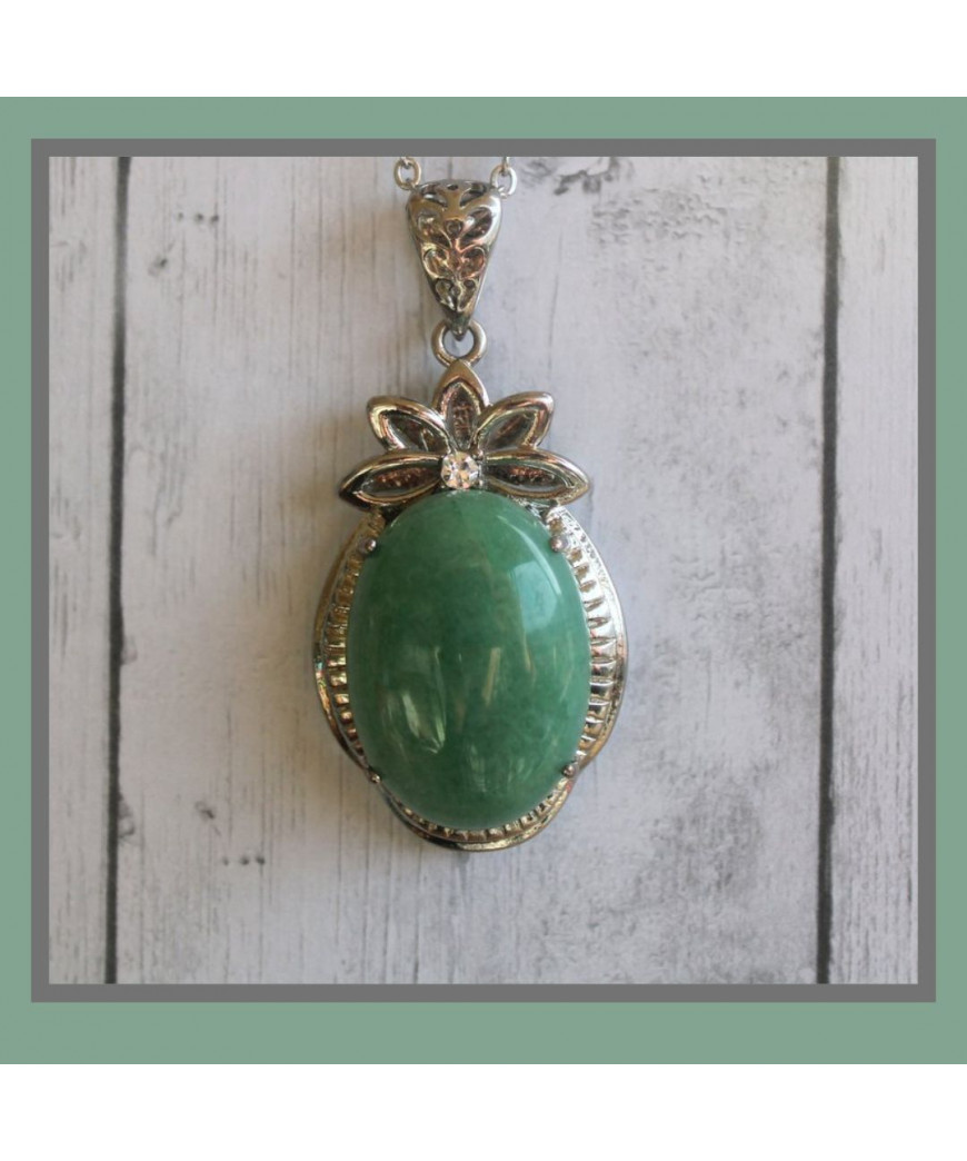 Pendentif Fleur en Aventurine