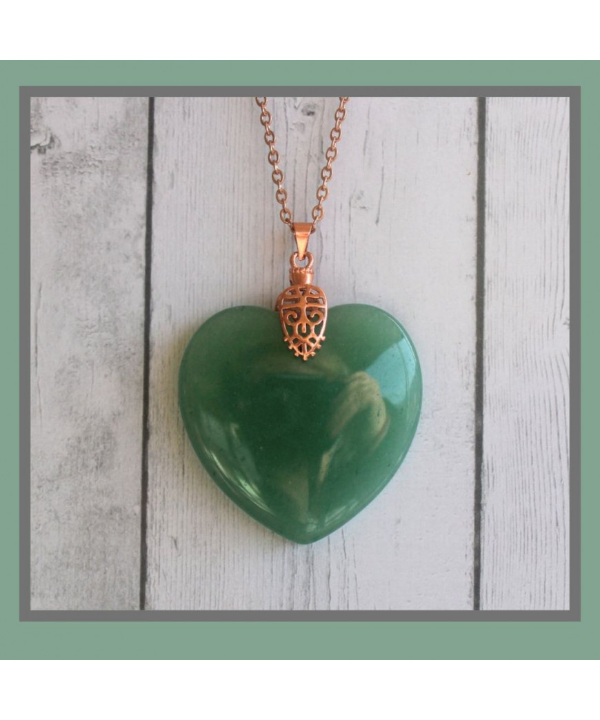 Pendentif Cœur en Aventurine