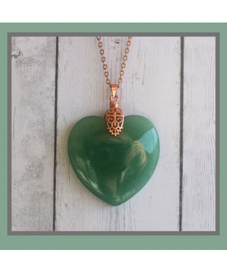 Pendentif Cœur en Aventurine
