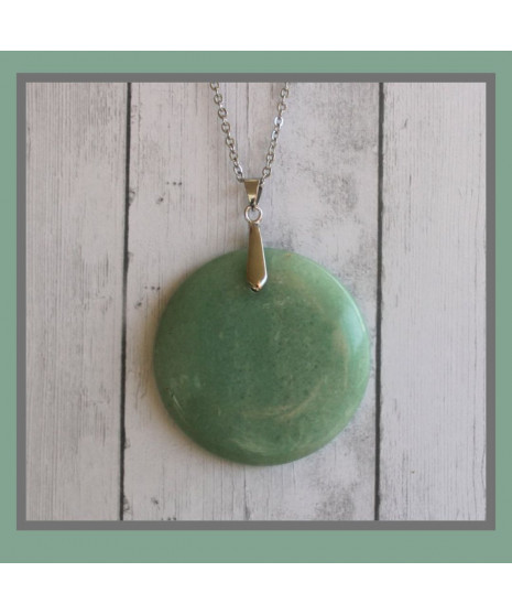 Pendentif rond en Aventurine
