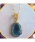 Pendentif Géode d'Agate bleue