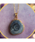 Pendentif Géode d'Agate bleue