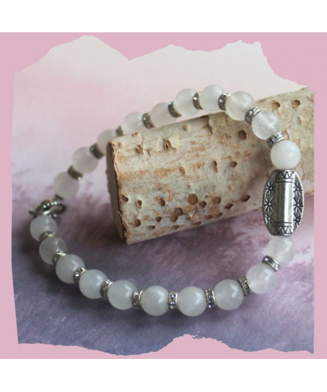 Bracelet en Quartz rose