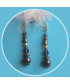 Boucles d'oreilles en Hématite