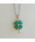 Pendentif Trèfle à 4 feuilles en Jade vert