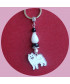 Porte-clefs Chien blanc
