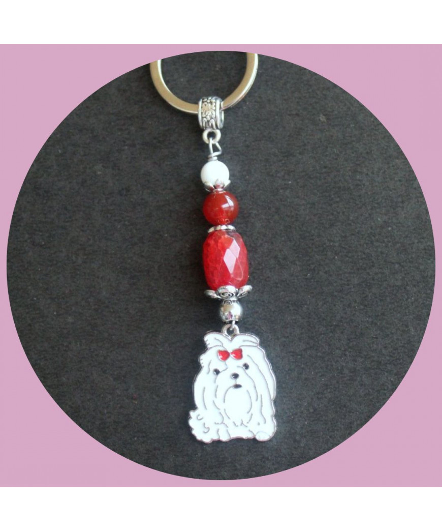 Porte-clefs Chien blanc