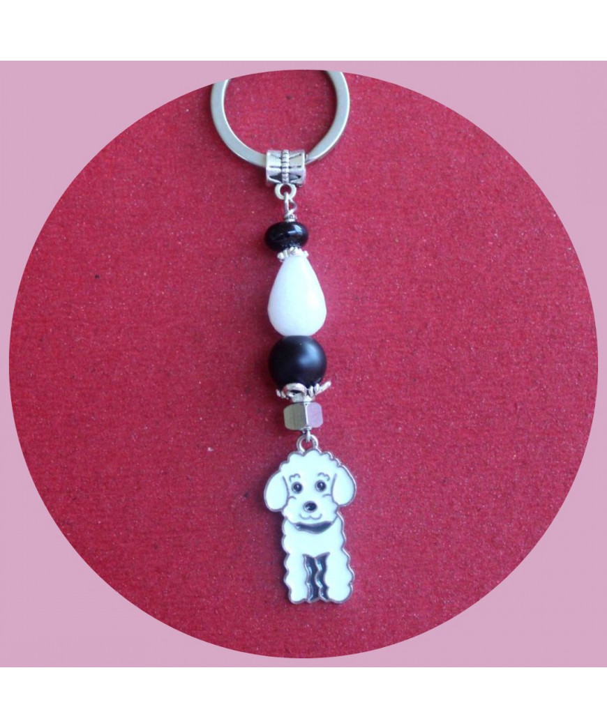 Porte-clefs Chien blanc