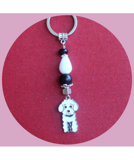Porte-clefs Chien blanc