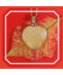 Pendentif Cœur Corail de fossiles d'Agate