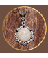 Pendentif Agate beige cabochon