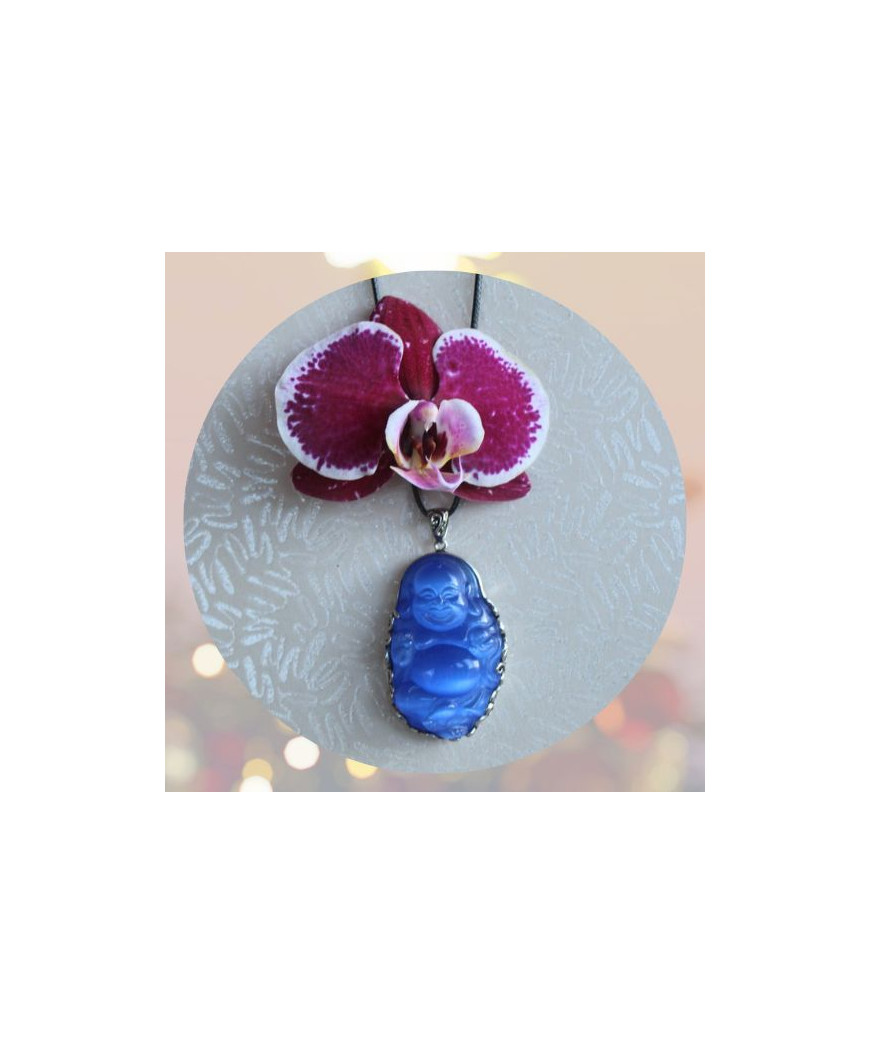Pendentif Bouddha en Agate Œil de chat