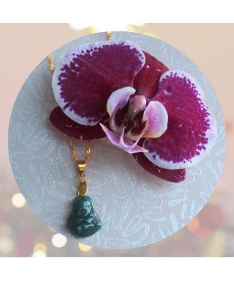 Pendentif Bouddha en Jade vert
