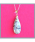 Pendentif en Agate crazy grise