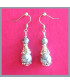 Boucles d'oreilles en Agate crazy grise