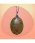 Pendentif ovale en Unakite