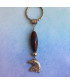 Porte-clefs Aigle en Agate marron