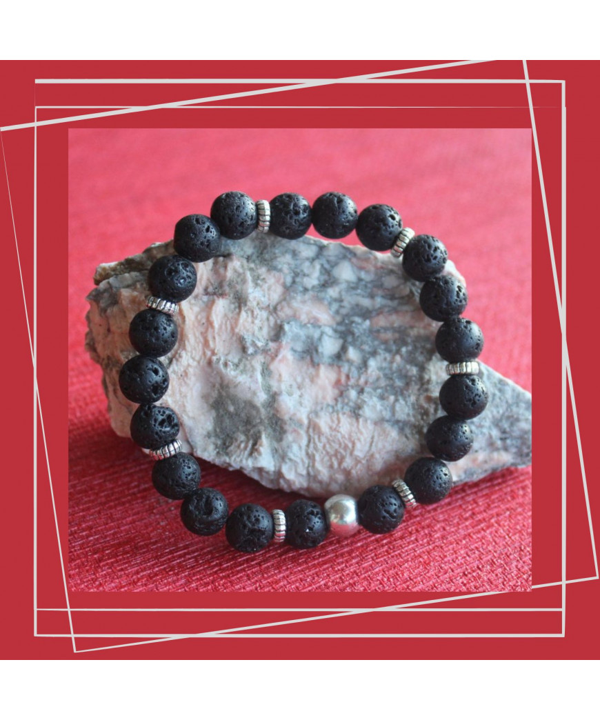 Bracelet en Pierre de lave