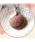 Pendentif Corail de fossiles d'Agate beige