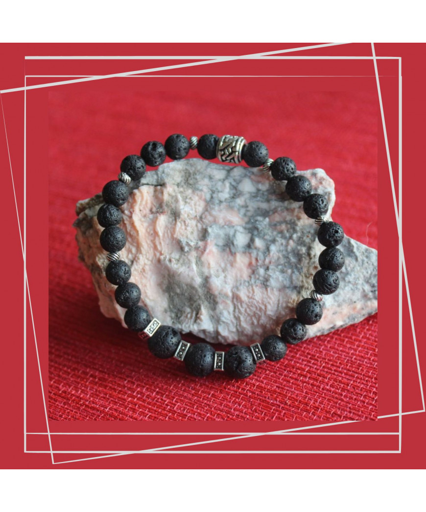 Bracelet en Pierre de lave