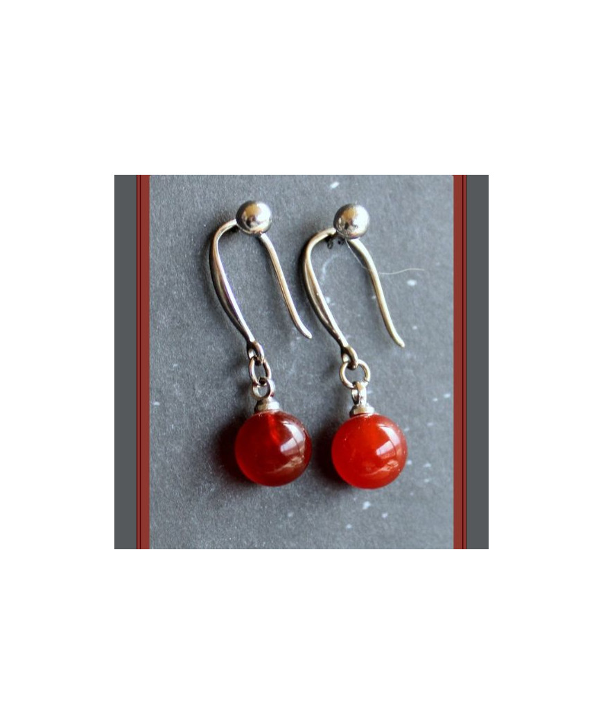 Boucles d'oreilles en Cornaline