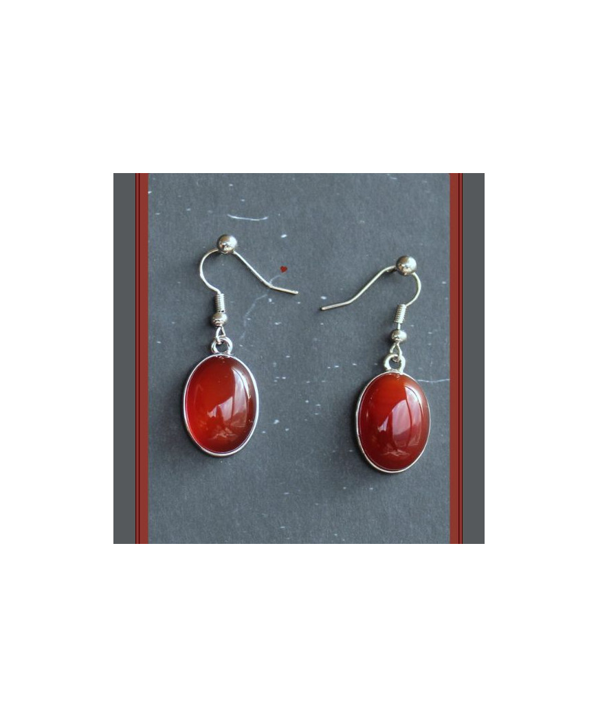 Boucles d'oreilles en Cornaline