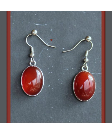 Boucles d'oreilles en Cornaline