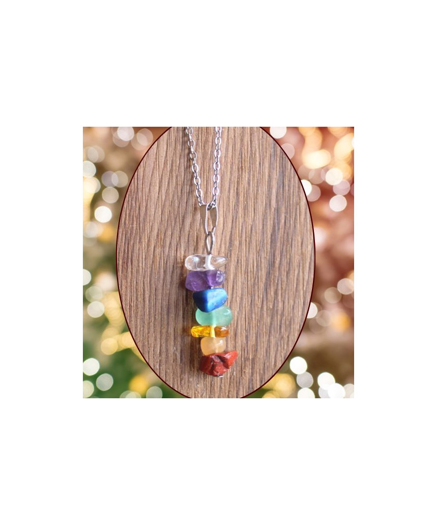 Pendentif aux couleurs des 7 Chakras