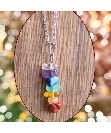Pendentif aux couleurs des 7 Chakras