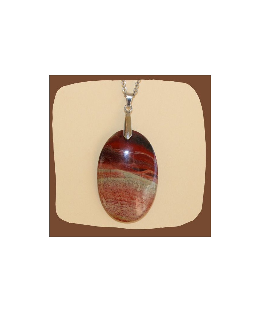 Pendentif en Jaspe polychrome
