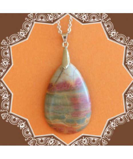 Pendentif en Jaspe polychrome
