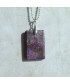 Pendentif Corail de fossiles d'Agate violet