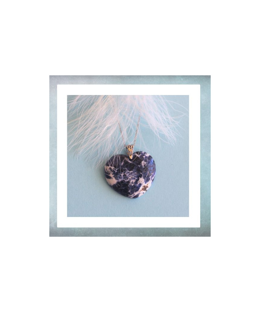 Pendentif Cœur en  Sodalite