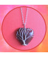 Pendentif  Cœur Arbre de vie en Cornaline