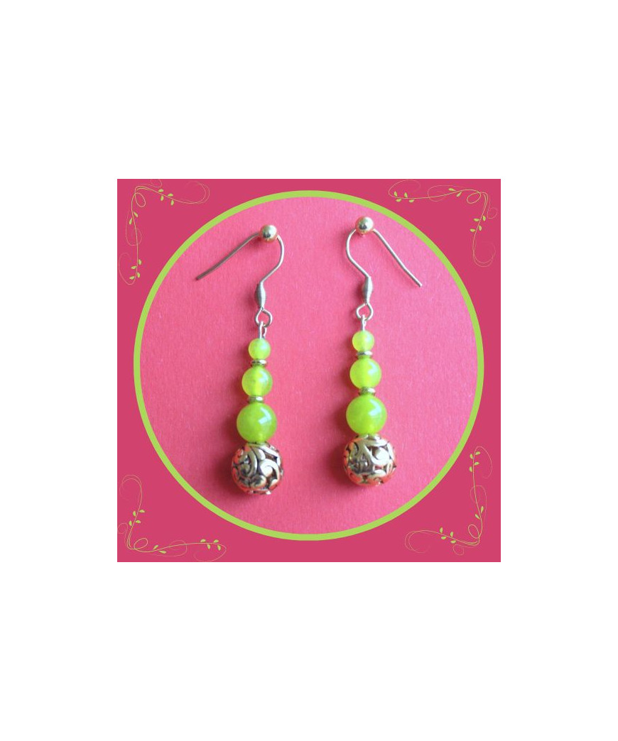 Boucles d'oreilles en Péridot
