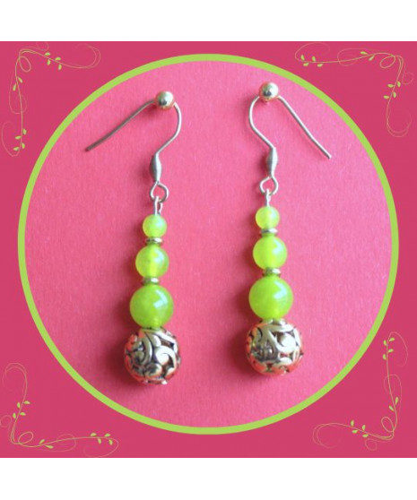 Boucles d'oreilles en Péridot