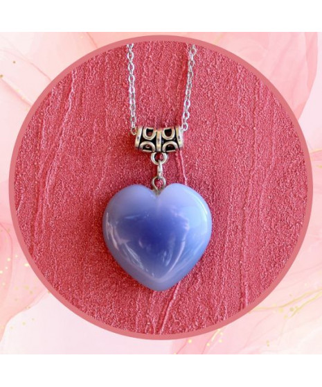 Pendentif Cœur en Dumortiérite